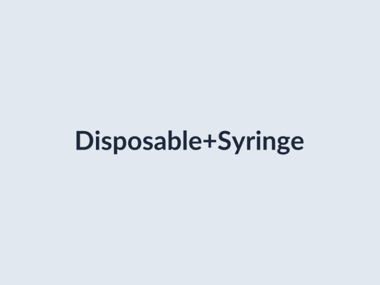 Sterile Disposable Syringe with Needle
