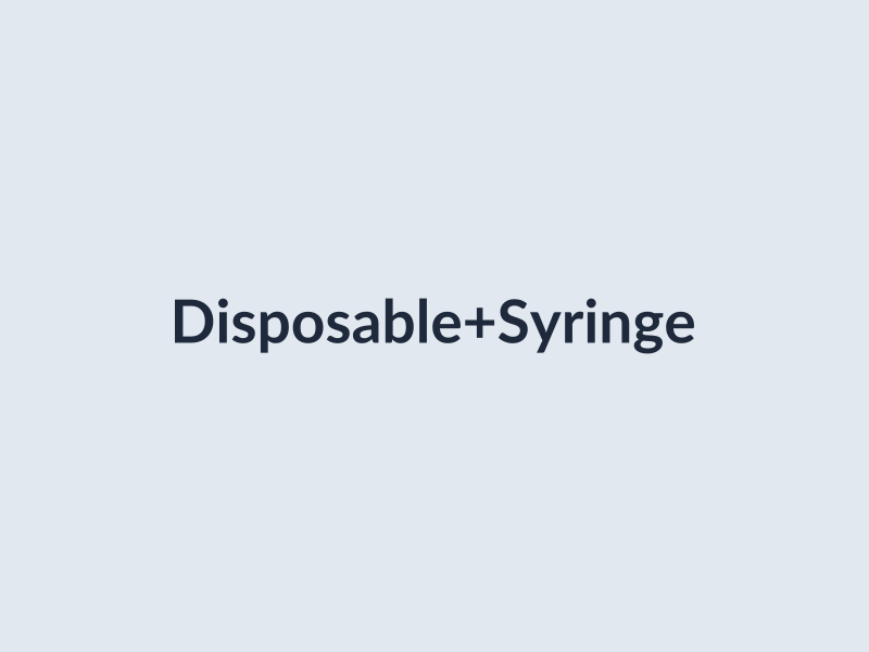 Sterile Disposable Syringe with Needle