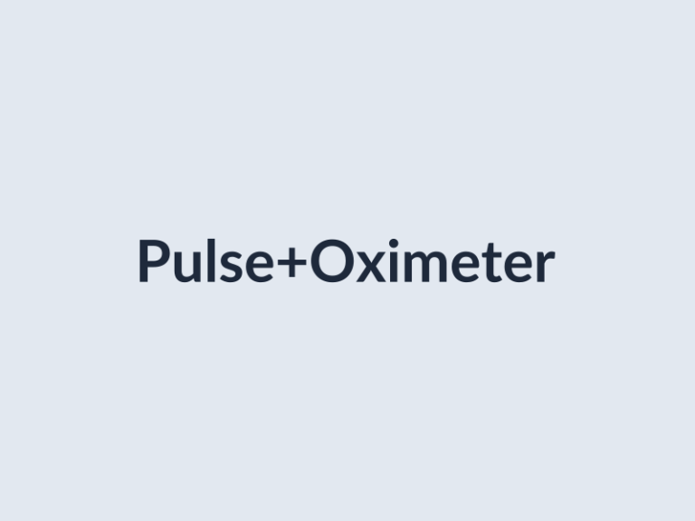 Portable Fingertip Pulse Oximeter