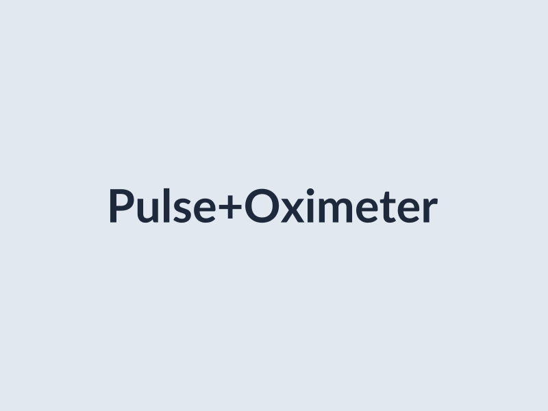 Portable Fingertip Pulse Oximeter