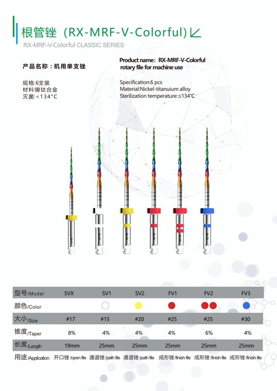 MRF-V彩色机用根管锉