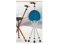 Aluminum alloy adjustable three-legged cane stool with light